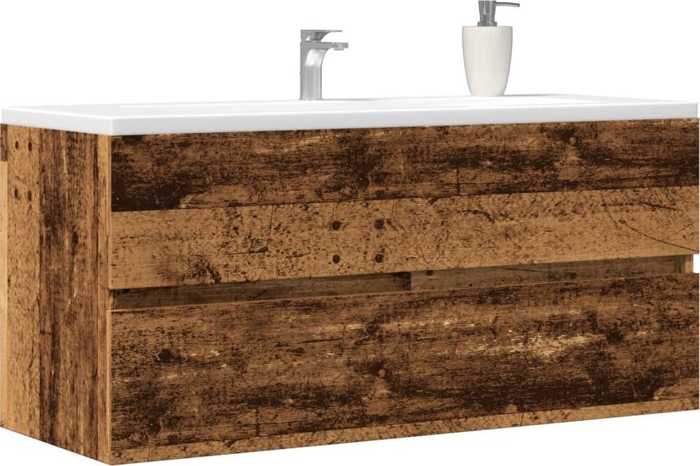 vidaXL vidaXL Szafka pod umywalkę, stare drewno, 100x38,5x45 cm