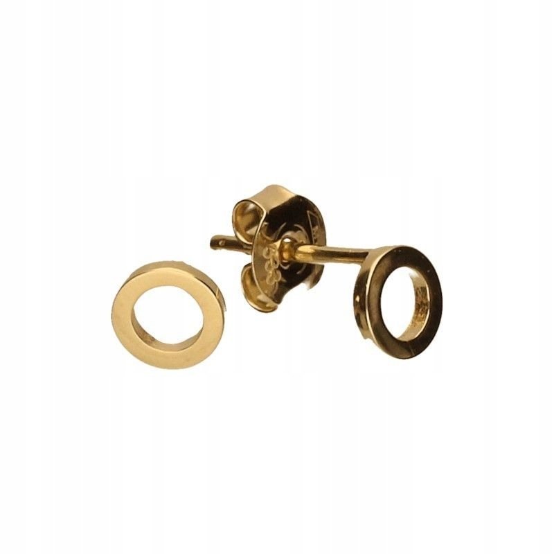 Kolczyki Złote 333 Sztyfty Kółeczka 8mm Eleganckie Minimalistyczne