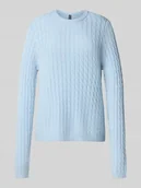 Swetry damskie - Sweter z dzianiny o kroju regular fit z mieszanki wiskozy model ‘FIA’ - miniaturka - grafika 1