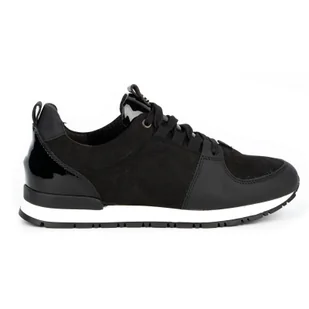 Buty damskie sportowe creepersy skórzane 05-0784-11 czarne - NIK - Półbuty damskie - miniaturka - grafika 1