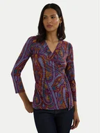 Bluzki damskie - Lauren Ralph Lauren Bluzka 200940519001 Kolorowy Regular Fit - miniaturka - grafika 1