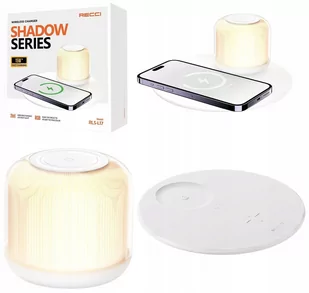 LAMPKA NOCNA LED Z ŁADOWARKA INDUKCYJNA 15 W QI NA BIURKO SZAFKĘ QI RECCI - Ładowarki do telefonów - miniaturka - grafika 1