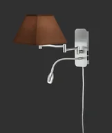 Lampy ścienne - Trio T R I O Kinkiet podwójny HOTEL kol nikiel mat brązowy 271370214) - miniaturka - grafika 1