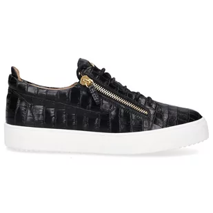 Giuseppe Zanotti Trampki niskie FRANKIE nadruk zwierzecy (krokodyl) - Trampki damskie - miniaturka - grafika 1