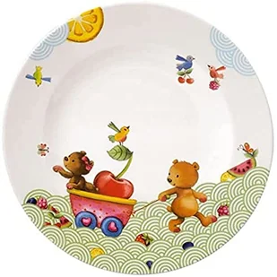 Talerz obiadowy Hungry as a Bear 21,5 cm - Miseczki i talerzyki dla dzieci - miniaturka - grafika 1