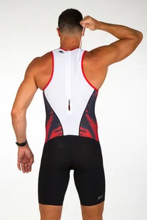ZEROD Strój triathlonowy męski RACER TRISUIT red vivacity - Bielizna sportowa męska - miniaturka - grafika 8