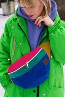 Nerki - Duża kolorowa nerka damska ze sztruksu z kolorowym paskiem ENERGIA ŻYCIA - miniaturka - grafika 1