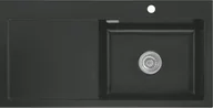 Zlewozmywaki - Zlew SystemCeram MERA 100SL | komora PRAWA | NIGRA 87 (czarny mat) (50640187) - miniaturka - grafika 1