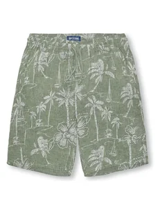 ONLY & SONS Junior Lniane szorty "Aiden" w kolorze szarym - Spodenki damskie - miniaturka - grafika 1