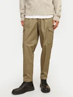 Spodnie męskie - Jack&Jones Spodnie materiałowe Bill 12247358 Brązowy Tapered Fit - miniaturka - grafika 1