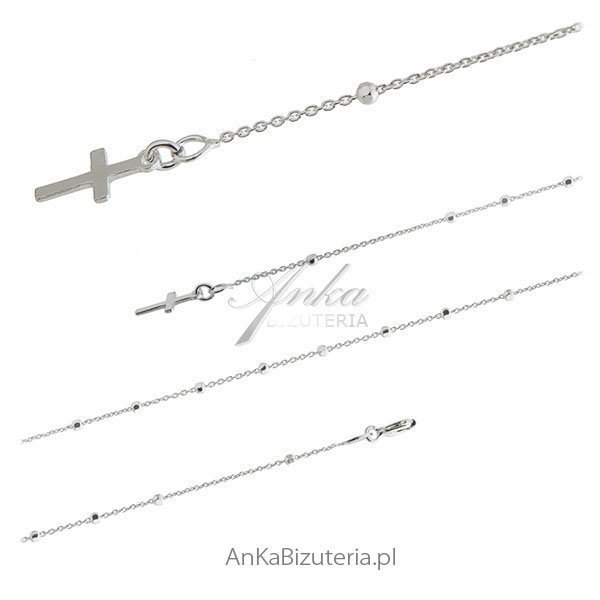 ankabizuteria.pl Bransoletka srebrna różaniec