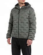 Kurtki męskie - Replay Męska kurtka zimowa z kapturem, Pistacjo 810, M - miniaturka - grafika 1