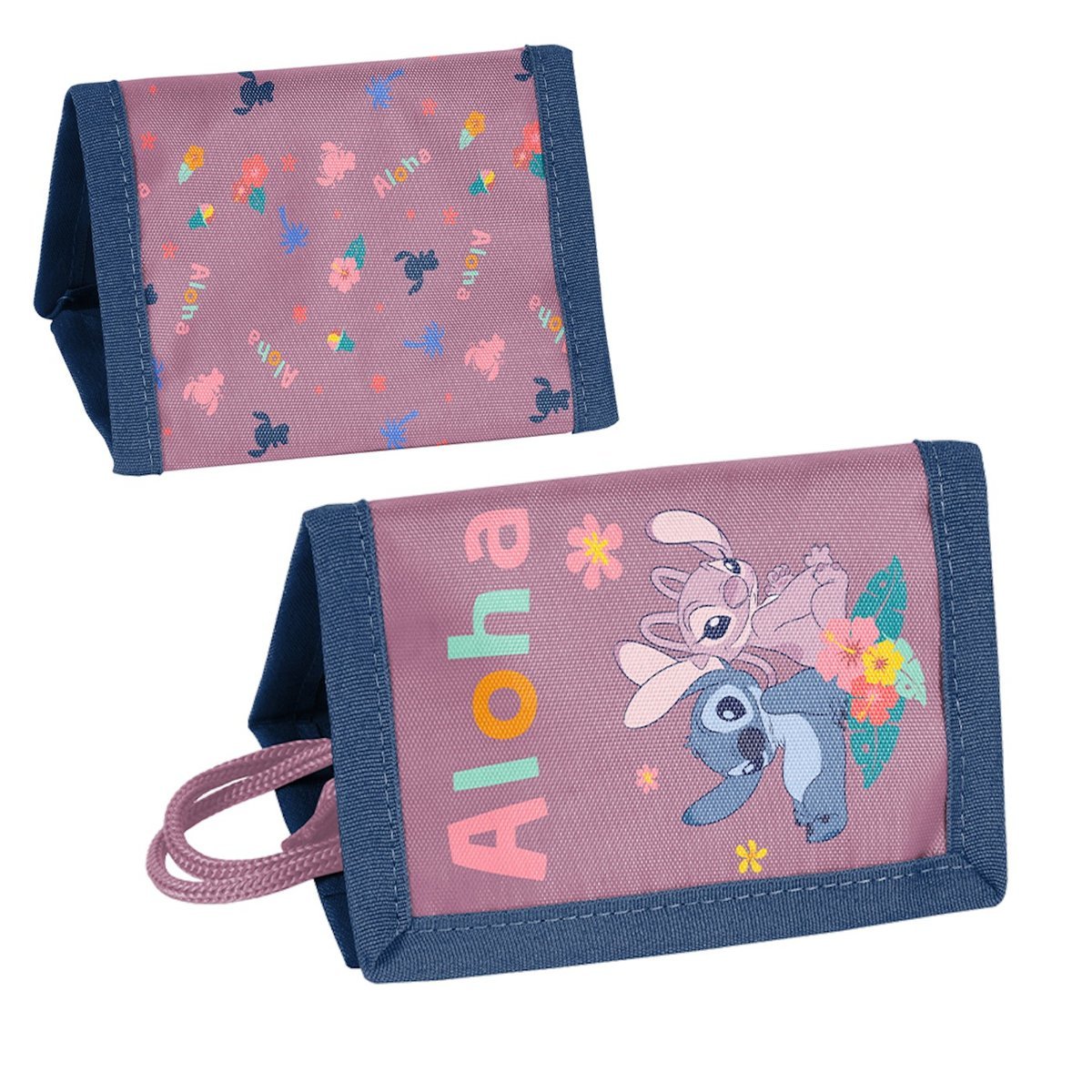Portfel rozkładany ze sznurkiem Lilo i Stitch Aloha DS26VV-002