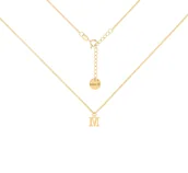 Naszyjniki - Pozłacany choker pancerka z literką Z - miniaturka - grafika 1