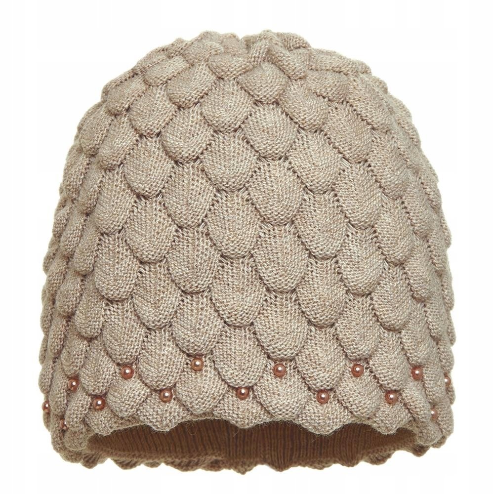 Czapka damska JASMINA Ciemny beż / PAWONEX