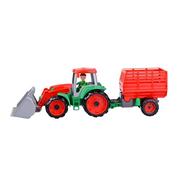 Samochody i pojazdy dla dzieci - Lena Truxx Traktor z przyczepą do siana GXP-771653 - miniaturka - grafika 1