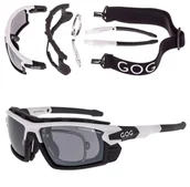 Okulary sportowe - Białe Sportowe okulary przeciwsłoneczne z polaryzacją GOG E357-2PR z ramką korekcyjną - miniaturka - grafika 1