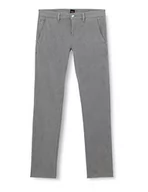 Spodnie męskie - BOSS Spodnie męskie, płaskie, srebrne, 3232 - miniaturka - grafika 1