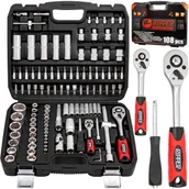 Klucze i nasadki - Zestaw kluczy nasadowych w walizce 108 szt CHROME VANADIUM MAR-POL - miniaturka - grafika 1