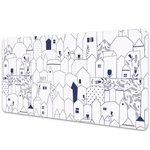 Podkład ochronny na biurko Szkicowane miasto 100x50 cm - Podkładki na biurko - miniaturka - grafika 1