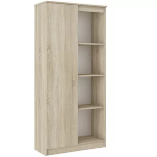 REGAŁ KSIĄŻKI BIUROWY 1 DRZWI 3 PÓŁKI Sonoma B-5 - Regały - miniaturka - grafika 1