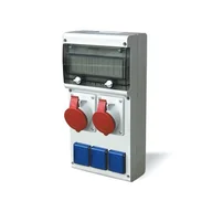 Rozdzielnie elektryczne - Scame Rozdzielnica budowlana przenośna 11M 2x32A/5P, 3x230V - miniaturka - grafika 1