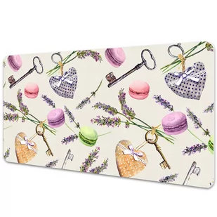 Mata ochronna na biurko Serca i pierniki 120x60 cm - Podkładki na biurko - miniaturka - grafika 1