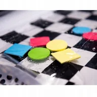 Maty edukacyjne - MATA SENSORYCZNA WODNA DMUCHANA DLA NIEMOWLĄT KONTRASTOWA CZARNO-BIAŁA XXL - miniaturka - grafika 1