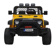 Pojazdy elektryczne dla dzieci - Autko terenowe Geoland Power dla 2 dzieci Żółty + Pilot + Silniki 2x200W + Bagażnik + Radio MP3 + LED - miniaturka - grafika 1