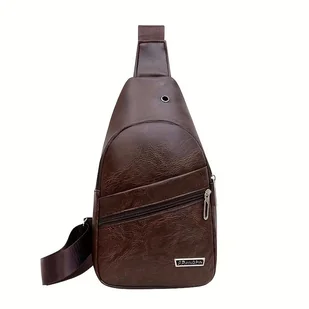 Plecak Torba na Jedno Ramię Saszetka Ciemny Brąz z Eko-Skóry - Nerki Plecak Torba na Jedno Ramię Saszetka Ciemny Brąz z Eko-Skóry - Nerki - miniaturka - grafika 1