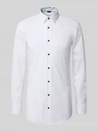 Koszule męskie - Koszula biznesowa o kroju slim fit z mieszanki bawełny model ‘HANK’ - miniaturka - grafika 1