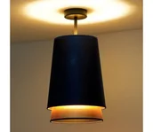 Lampy sufitowe - Duolla - Żyrandol natynkowy BELL SHINY 1xE27/15W/230V śr. 25 cm niebieski/miedziany - miniaturka - grafika 1
