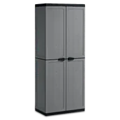 Skrzynie ogrodowe - Kiss KIS szafka z tworzywa sztucznego "Jolly" wysokiej, 1 sztuki, ciemnoszare/czarne, 9732000 0444 01 9732000 0444 01 - miniaturka - grafika 1