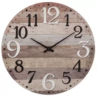 Zegary - Atmosphera Zegar na ścianę drewniany zegar ścienny z czytelnymi cyframi brązowy 38 cm 158120-brown - miniaturka - grafika 1