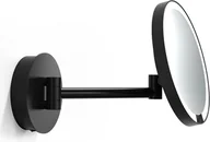 Lusterka do makijażu - Lusterko kosmetyczne powiększające x7 Just Look Plus czarny mat ścienne - miniaturka - grafika 1