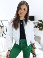 Kurtki damskie - Kurtka damska BOMBER biała Dstreet TY3432-XXL - miniaturka - grafika 1