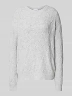 Swetry damskie - Sweter z dzianiny z fakturowanym wzorem model ‘LASSIA’ - miniaturka - grafika 1