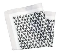 Apaszki i szaliki męskie - Poszetka Męska ALTIES, Szaro-Czarna Wzór Geometryczny, 3D, Męska, Elegancka - Alties - miniaturka - grafika 1