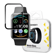 Akcesoria do smartwatchy - Szkło hartowane 9H na cały ekran Huawei Watch Fit 2 z czarną ramką Full Glue WOZINSKY - miniaturka - grafika 1