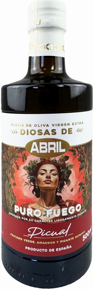 OLIWA Z OLIWEK EXTRA VIRGIN PICUAL 500 ML DIOSAS DE ABRIL PURO FUEGO