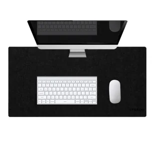 Mata na biurko podkładka pod mysz duża Strado 90x45 (Czarna) - Podkładki pod mysz - miniaturka - grafika 1