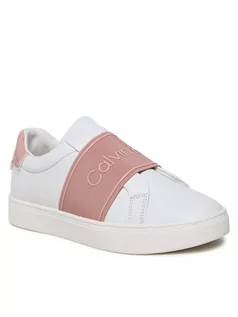 Slip on damskie - Calvin Klein Sneakersy Cupsole Slip On HW0HW01352 Biały - grafika 1