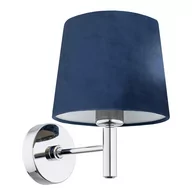 Lampy ścienne - Argon Kinkiet LAMPA ścienna BOLZANO 3908 welurowa OPRAWA abażurowa granatowa 3908 - miniaturka - grafika 1