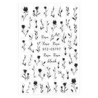 Ozdoby do paznokci - Naklejki do paznokci cienkie samoprzylepne STZ-CS197 - miniaturka - grafika 1