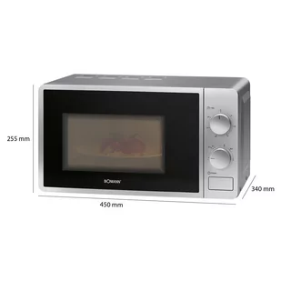 Kuchenka mikrofalowa Bomann MWG 6014 CB Srebrna - Kuchenki mikrofalowe - miniaturka - grafika 5