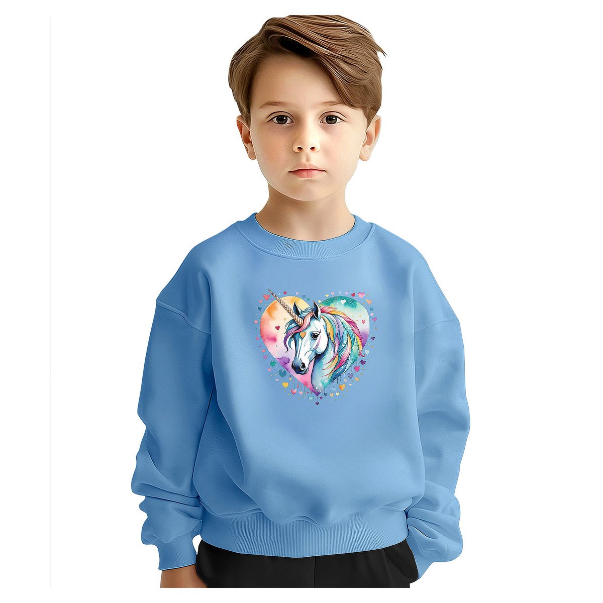 BLUZA DZIECIĘCA JEDNOROŻEC UNICORN SERCE 146-152 DLA CHŁOPCA DZIEWCZYNKI