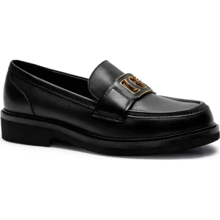 Guess Skórzane loafersy SHUTTLE - Półbuty damskie - miniaturka - grafika 1