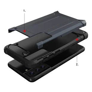Hybrid Armor pancerne hybrydowe etui pokrowiec Samsung Galaxy S21 FE złoty - Etui i futerały do telefonów - miniaturka - grafika 6