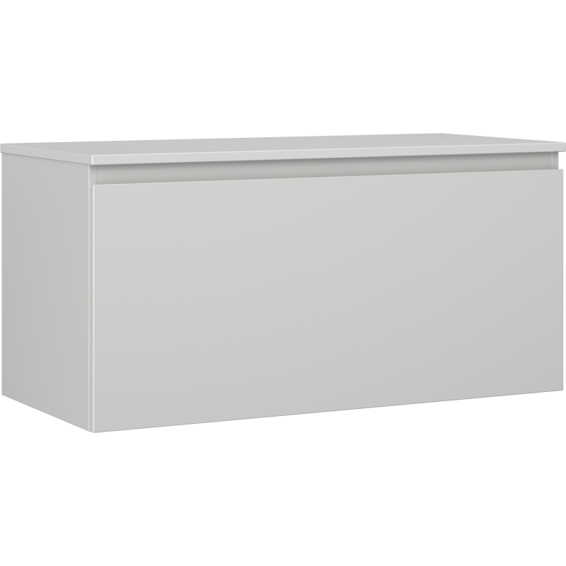 Mexen Orio szafka łazienkowa podumywalkowa 100 cm z blatem, 1 szuflada, szara mat - 91A10-10047-1-BFC62