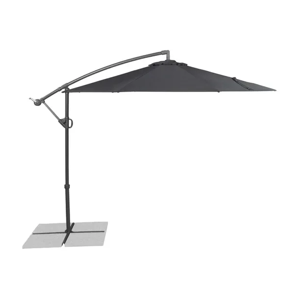 Parasol z wysięgnikiem Livarno Home czarny 300 x 258 cm